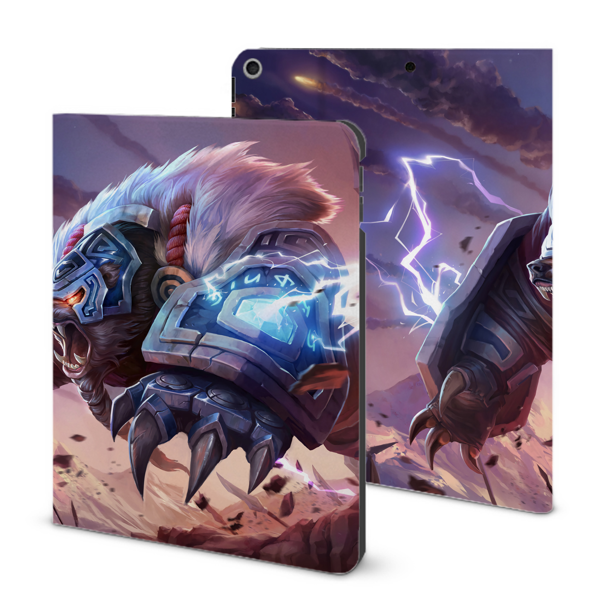 （画像用） リーグ・オブ・レジェンド League of Legends LOL IPad ケース ブック型 PUレザー TPU 耐衝撃 軽量 薄型 ペン収納なし 全面保護 IPad 各モデル対応